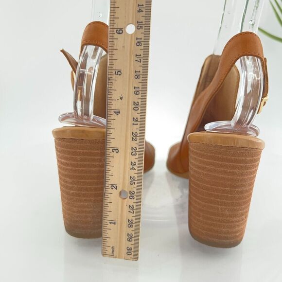 Born Women Sutra Sandal Women 9 Brown Perforated Heels Leather Open Toe - Picture 7 of 13